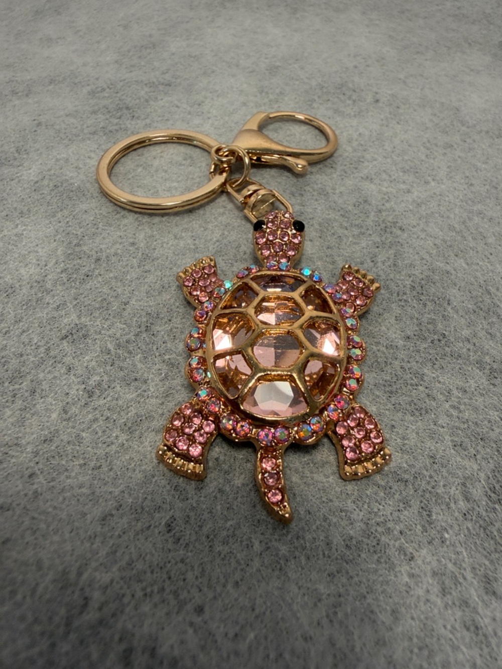 Pink Crystal Turtle Keychain/Bag charm Pendant - Picture 6 of 9